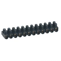 Borne de raccordement Nylbloc 12 plots de 6mm2 - 41A - noir (098431)