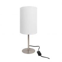 Lampe de table IP20 Romi E27 40W Nickel satiné (DE-0383-SAT)