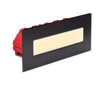 BALIZ 3 - Encastré Mur rectang., fixe, noir, LED intég. 2,76W 2400K 156lm (50904)