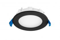 FLAT-ISO-Downlight IP20/65 recouvr., fixe, noir, LED 8W 800lm 3000/4000K(CCT) (50919)