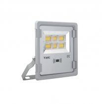 TWISTER 3 SENSOR, Proj. Ext. IP65 IK08, gris, LED 90° 70W 4000K 7400lm, a/sensor (51234)