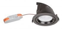 RANDY 3 - Downlight rond, orientable, noir, 70°, LED intég 36,6W 4000K 3600lm (51255)