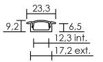 Profilé aluminium encastré PE1 pour ruban LED - 2m - noir (55155)