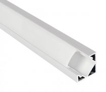 Profilé d'Angle aluminium PA1 pour ruban LED - 2m - blanc (55158)