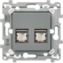 RJ45 CAT.6 STP dble Gr.2TV T. (WE227T)