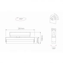 PROJECTEUR TRAM BLANC LED 20W 45º 3000K POUR RAIL(4427)