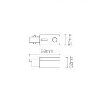 ACCESSOIRE RAIL CONNECTEUR D'ALIMENTATION DROIT NOIR(3620)