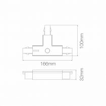 ACCESSOIRE RAIL UNION EN  T  NOIR GAUCHE(4362)