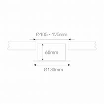 ADAPTATEUR NOIR POUR PROJECTEUR TRIPHASÉ BASE RONDE(3852)