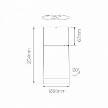 NOX 30W. BLANC 220-240V. COMMUTATEUR 15º/24º/40º 2700K-3000K-4000K(4241-N)