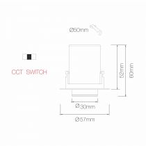 SWITCH NANO OXO-R BLANC 4W 45º 2700K/3000K/4000K(4549)