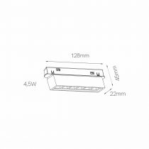 TRAM MAGNET TRACK NOIR 4,5W 24º 3000K(4779)