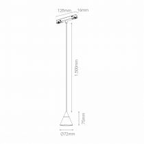 SUSPENSION DE RAIL AIMANT ZOE BLANC 7W 38º 2.700K(4795)