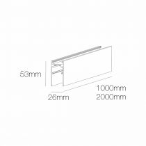 RAIL AIMANT. SURFACE BLANCHE 1 MÈTRES 48V(4660)