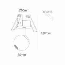 BORA FLORA INTÉGRÉ BLANC 4.5W 38º 2700K(4589)