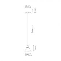 SUSPENSION SURFACE ZOE BLANCHE 7W 38º 2700K(4803)