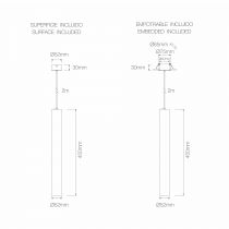 ATMOS 45 BLANC 10W 15º/38º/60º COMMUTATEUR 2700K/3000K/4000K(4463)