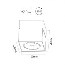 RUBYC CHROME MAT 15W 110-240V 40º LED CITIZEN 3 000K(3462)