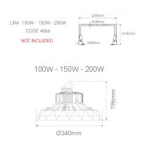 UFO LENS LED 100W. 100-260V. 60º 90º 120º 5000K(4503)