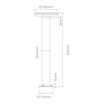 MAC 60CM CORTEN 12W 100º 4000K(4848)