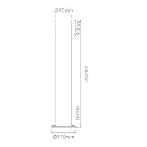 TURA 30CM BLANC 12W 180º 4000K(4850)