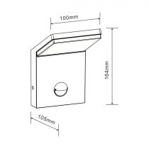 CAPTEUR NEO BLANC ALUMINIUM 9W 220-240V 120º LED 3.000K(3585)