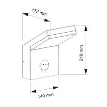 NEO XL BLANC ALUMINIUM CON CAPTEUR 18W 100-240V 120º LED 3.000K(3886)