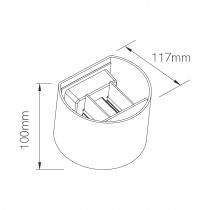 APPLIQUE EXTÉRIEURE LEK R BLANCHE 6,8W. 2700K(4906)