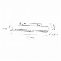 TRAM MAGNET TRACK BLANC 9W 24º 2700K(4780)