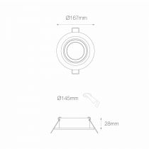 Luminaires Encastrés  AVANT-R ALUMINIUM BLANC (4486)