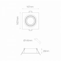 Luminaires Encastrés AVANT-C ALUMINIO NOIR (4485)