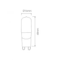 Lampe G9 2,5W 220V 360º UNIFORM-LINE LED 3.000K (130L184-5)