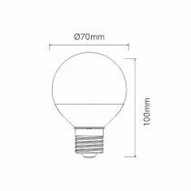 Lampe MICRO GLOBO 6W E27 220V 360º LED 3.000K (3881)