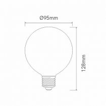 Lampe GLOBE 10W E27 220V 360º DEL 2 700K (3524)