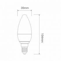 Lampe FLAMA LED 5,5W. 220/240V. E14 CALIDA 3000K (592122-FLE3)