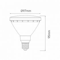 Lampe PAR 30 10W E27 220V 45º R-LINE 3.000K (171160P30-C)
