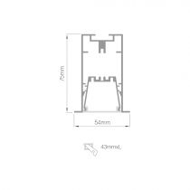 Luminaire intérieur TIME-E DE 1130mm - 36W - 3137Lm - 2700K - DALI - Blanc -DIF UGR (933221)