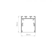 Luminaire intérieur KUBO DE 1130mm - 36W - 2646Lm - 2700K - ON/OFF - Blanc -DIF OPAL (753211)