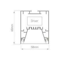 Luminaire intériieur URBAN DE 1130mm - 42W - 4410 Lm-2700K - ON/OFF - Blanc  (643211)