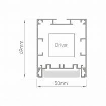 Luminaire LED d'intérieur MARKET DE 1130mm  45W  5310 LmON/OFFBlanc (213F11)