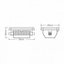 Projecteur LINEAL 9W R7S 78mm 220V 120º LED 3.000K (140L026L)