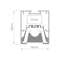 Luminaire d'intérieur TRAIN DE 1130mm  35W  3675 Lm2700K  DALI Blanc (623221)