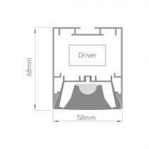 Luminaire d'intérieur FLY DE 1130mm - 28W - 3136 Lm-3000K - ON/OFF - Blanc (694311)