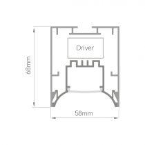 Luminaire d'intérieur WORK DE 1130mm - 35W - 4130 Lm-4000K - ON/OFF - Blanc (633411)