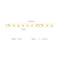 BANDE LED 1 MT FINE-49 204LED/M 24 VDC 10W/M 2700K IP20 (49270)