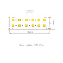 ROULEAU LED 5 MT FINE-55 238 LED/M 24 VDC 24W/M 2700K IP20 (55270-5)