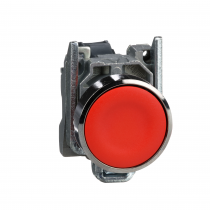 Harmony XB4 - bouton poussoir à impulsion - Ø22 - rouge - 1O - vis étrier (XB4BA42)