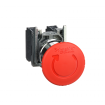 Harmony XB4 - bouton arrêt urgence - Ø40 - pousser tourner - rouge - 1O+1F - vis (XB4BS8445)