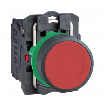 Harmony XB5 - bouton poussoir à impulsion - Ø22 - rouge - 1O - vis étrier (XB5AA42)