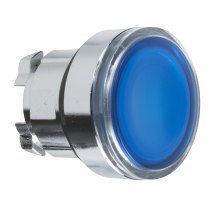 Harmony XB4 - tête bouton poussoir lumineux DEL - Ø22 - bleu (ZB4BW363)